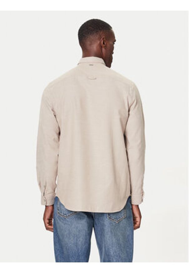 Guess Koszula M5BH26 W1961 Beżowy Regular Fit. Kolor: beżowy. Materiał: bawełna