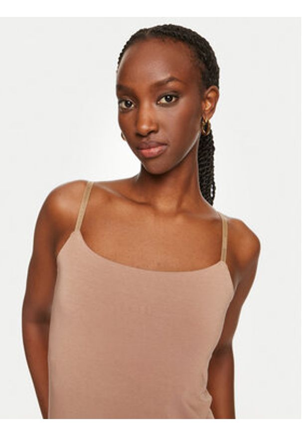 BOSS - Boss Top Bea 50525698 Beżowy Slim Fit. Kolor: beżowy