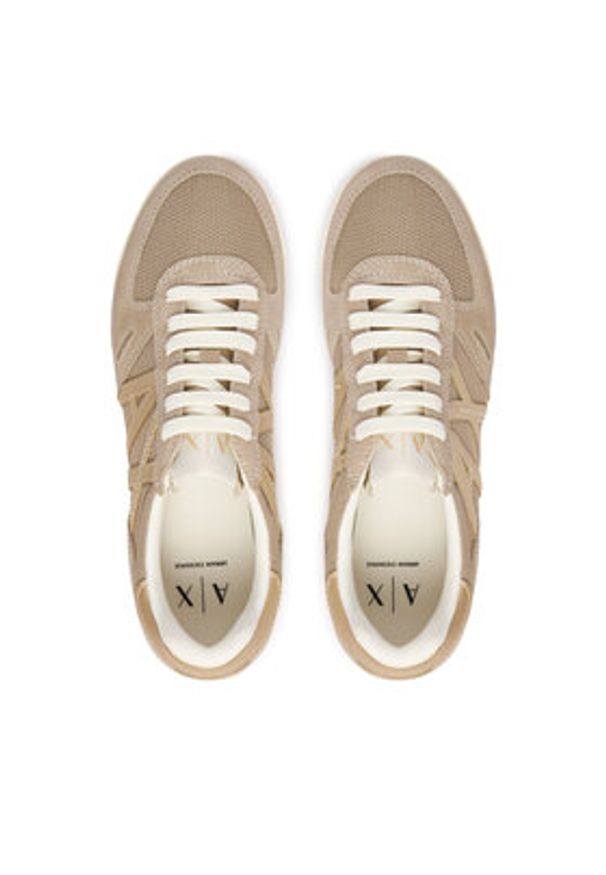 Armani Exchange Sneakersy XW002794 AF22755 MZ285 Beżowy. Kolor: beżowy. Materiał: materiał