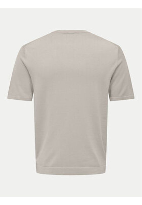 Only & Sons T-Shirt Wyler 22022928 Beżowy Regular Fit. Kolor: beżowy. Materiał: wiskoza