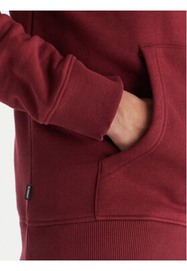 Element Bluza Icon Embroidery ELYFT00198 Bordowy Regular Fit. Kolor: czerwony. Materiał: bawełna