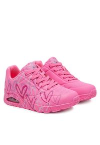 skechers - Skechers Sneakersy Uno - Spread the Love 155507/HTPK Różowy. Kolor: różowy. Materiał: skóra #5