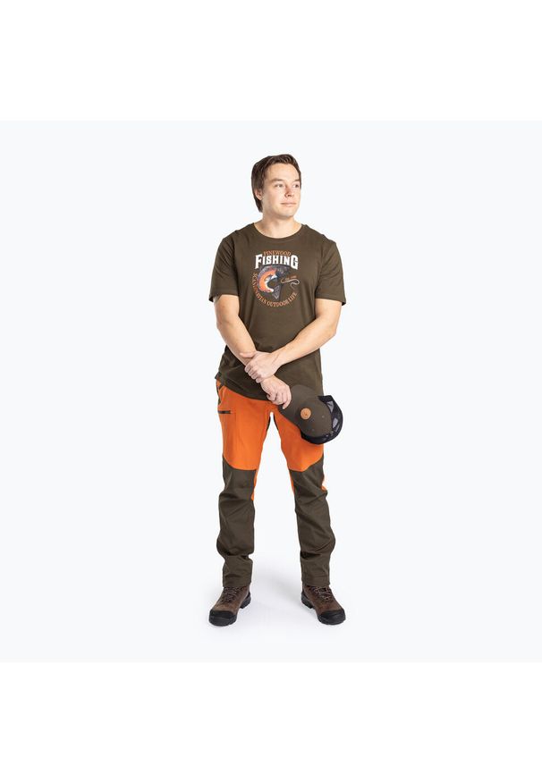 PINEWOOD - Spodnie z membraną męskie Pinewood Abisko. Kolor: pomarańczowy. Sport: turystyka piesza