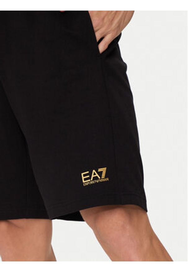EA7 Emporio Armani Szorty sportowe 8NPS65 PJVRZ 0208 Czarny Regular Fit. Kolor: czarny. Materiał: bawełna. Styl: sportowy