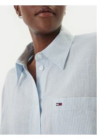 Tommy Jeans Sukienka koszulowa DW0DW22344 Błękitny Relaxed Fit. Kolor: niebieski. Materiał: len. Typ sukienki: koszulowe #5
