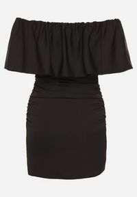 Born2be - Czarna Dopasowana Sukienka Koktajlowa Hiszpanka Vices Awilisa. Typ kołnierza: dekolt hiszpanka. Kolor: czarny. Sezon: lato. Styl: wizytowy #3