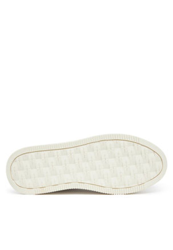 Calvin Klein Jeans Sneakersy Bold Flatf Low Lace Mix YW0YW01742 Biały. Kolor: biały. Materiał: skóra, zamsz
