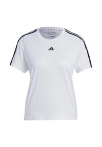 Adidas - AEROREADY Train Essentials 3-Stripes Tee. Kolor: biały, wielokolorowy, czarny. Materiał: materiał. Sport: fitness