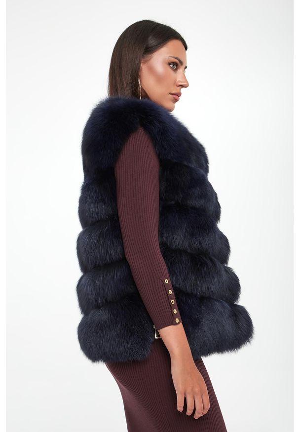 Suprema - Kamizelka damska futrzana z lisa SUPREMA. Materiał: futro