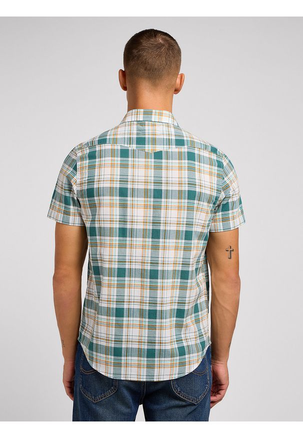 Lee - LEE MĘSKA KOSZULA LEE SS WESTERN SHIRT EVERGREEN 112349937