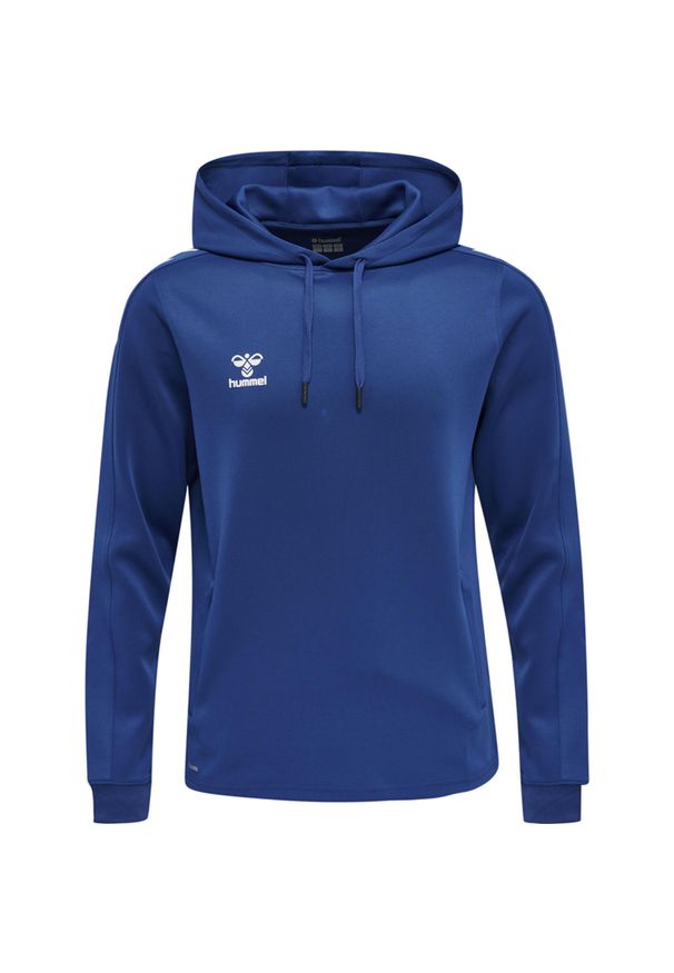 Bluza do piłki ręcznej dla dorosłych Hummel hml CORE XK poly z kapturem. Typ kołnierza: kaptur. Kolor: niebieski. Sport: piłka ręczna