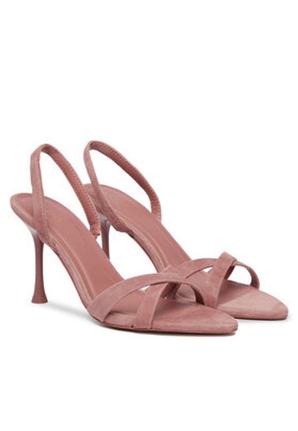 Aldo Sandały Elera 14296211 Różowy. Kolor: różowy. Materiał: skóra, zamsz