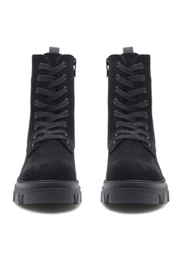 DeeZee Trzewiki WS5598-23 Czarny. Kolor: czarny. Materiał: materiał