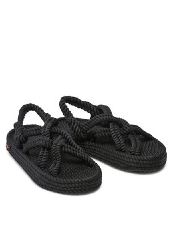 Bohonomad Espadryle Bodrum Platform BOD.0020.PRS Czarny. Kolor: czarny. Materiał: materiał. Obcas: na platformie