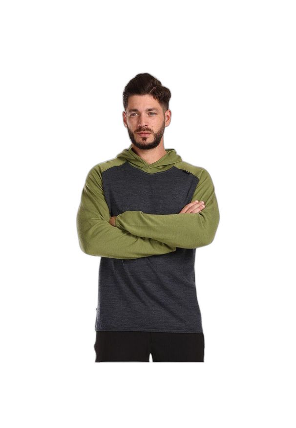 Pulower Kilpi Moseo. Kolor: zielony. Materiał: wełna, włókno, syntetyk. Sport: turystyka piesza