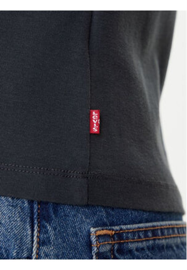 Levi's® T-Shirt Rickie 001Z9-0008 Czarny Slim Fit. Kolor: czarny. Materiał: bawełna