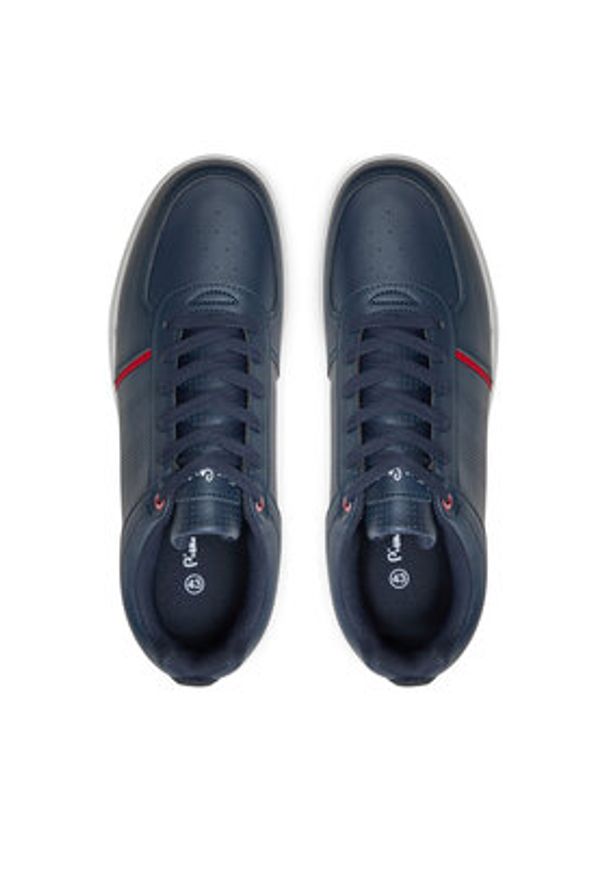 Pierre Cardin Sneakersy 4125 Granatowy. Kolor: niebieski. Materiał: skóra