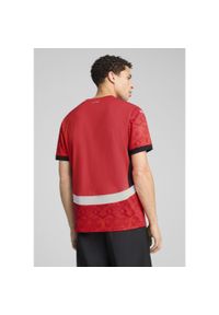 Puma - Męska koszulka domowa Egipt 2025 PUMA Red Black. Kolor: czerwony, wielokolorowy, czarny. Sport: piłka nożna