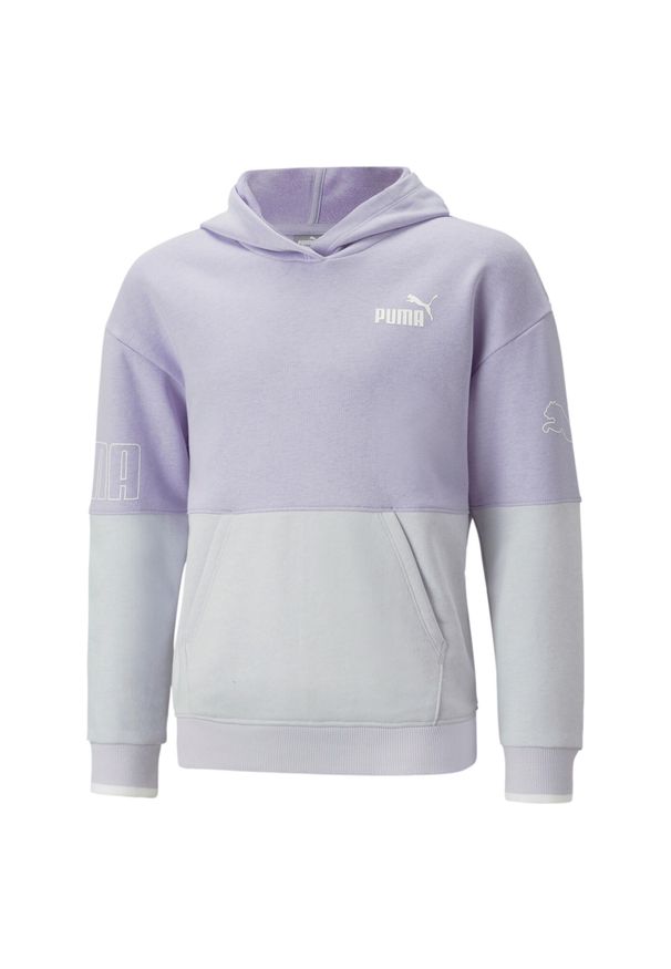 Bluza Sportowa Dziewczęca Puma Power Colorblock Tr. Kolor: fioletowy. Sport: joga i pilates