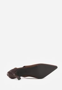 Renee - Brązowe Plecione Sandały na Szpilce Savapheme. Zapięcie: sprzączka. Kolor: brązowy. Obcas: na szpilce. Styl: elegancki, klasyczny #9
