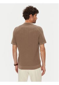 Michael Kors Polo CT560GT469 Brązowy Regular Fit. Typ kołnierza: polo. Kolor: brązowy. Materiał: bawełna #4