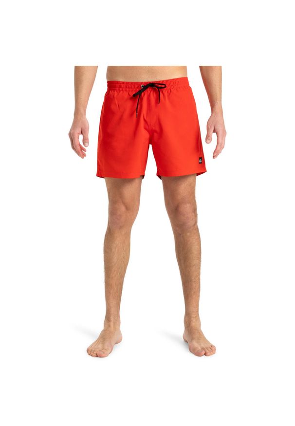 Quiksilver - Szorty kąpielowe dla Mężczyzn EVERYDAY SOLID VOLLEY 15". Kolor: czerwony. Materiał: poliester, materiał. Styl: sportowy