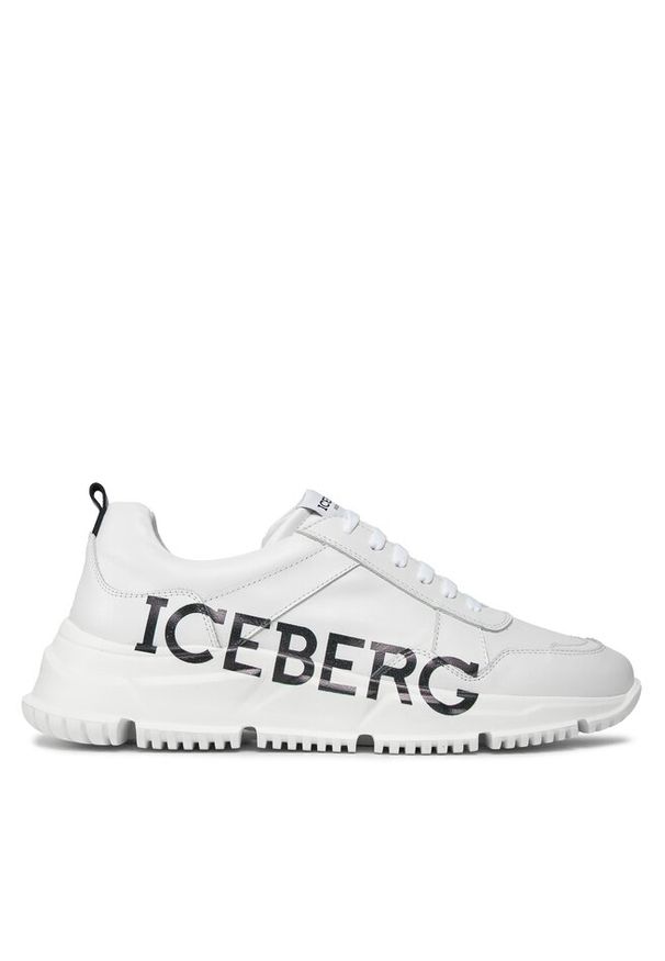 Sneakersy Iceberg. Kolor: biały. Wzór: nadruk