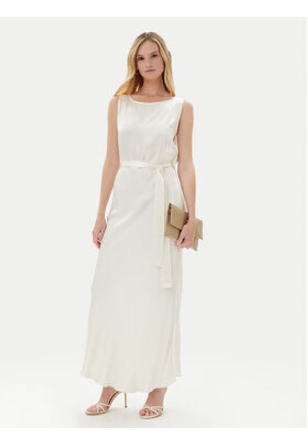 ViCOLO Sukienka wieczorowa TD0766 Écru Regular Fit. Materiał: wiskoza. Styl: wizytowy