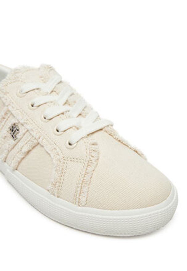 Lauren Ralph Lauren - LAUREN RALPH LAUREN Sneakersy Janson Fray 802967040001 Écru. Kolor: kremowy. Materiał: materiał