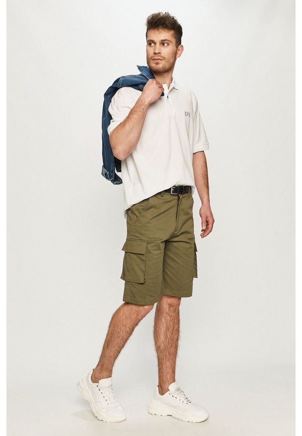 CATerpillar - Caterpillar - Szorty. Okazja: na co dzień. Kolor: zielony. Styl: casual