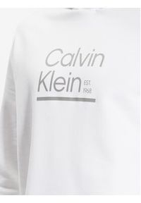 Calvin Klein Bluza Contrast Line Logo K10K111569 Biały Regular Fit. Kolor: biały. Materiał: bawełna #3