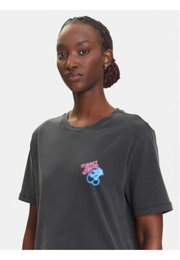 Tommy Jeans T-Shirt Neon DW0DW21358 Szary Relaxed Fit. Kolor: szary. Materiał: bawełna