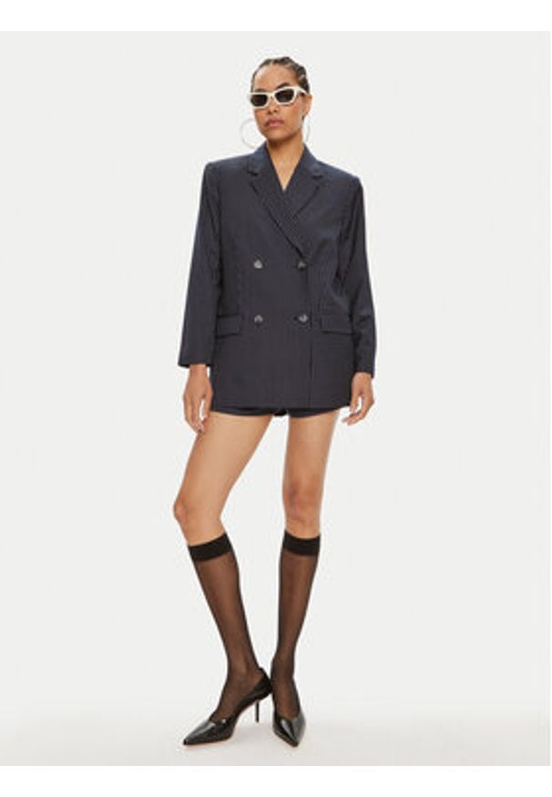 2NDDAY Marynarka Herman 2244115170 Granatowy Regular Fit. Kolor: niebieski. Materiał: syntetyk, wiskoza