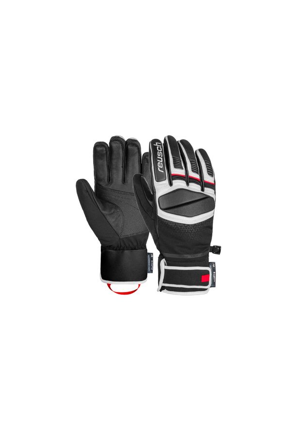 Rękawice narciarskie unisex Reusch Mastery wodoodporne kozia skóra softshell. Kolor: biały, czerwony, wielokolorowy, czarny. Materiał: skóra, softshell. Sport: narciarstwo