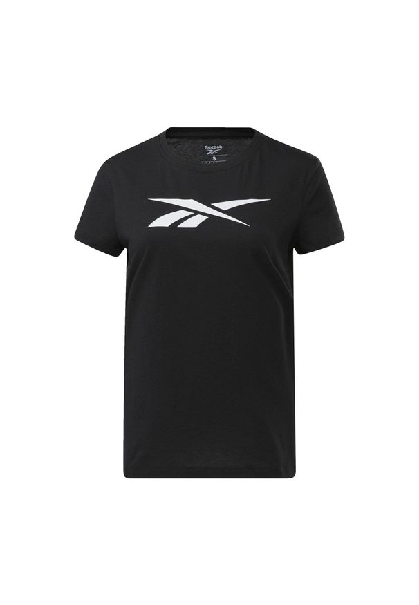 Reebok - Koszulka T-shirt na co dzień damska REEBOK bawełna. Kolor: czarny. Materiał: bawełna