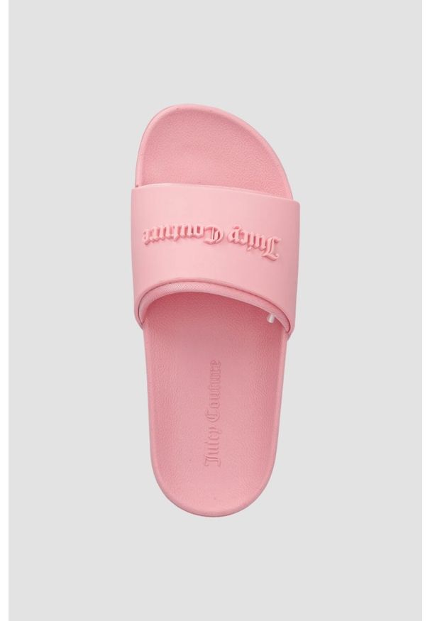 Juicy Couture - JUICY COUTURE Jasno-różowe klapki damskie Embossed Slider, Rozmiar 37. Okazja: na co dzień. Kolor: różowy. Sezon: lato. Styl: casual
