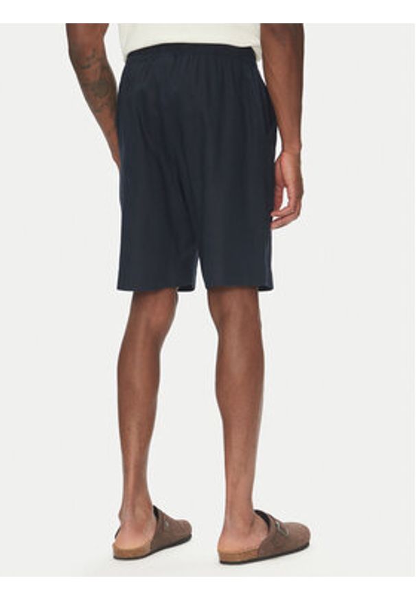 Emporio Armani Szorty materiałowe EM000681 AF12356 UB102 Granatowy Regular Fit. Kolor: niebieski. Materiał: wiskoza, len