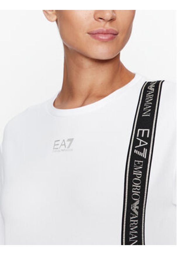 EA7 Emporio Armani Bluza 6RTM25 TJKWZ 1100 Biały Regular Fit. Kolor: biały. Materiał: syntetyk