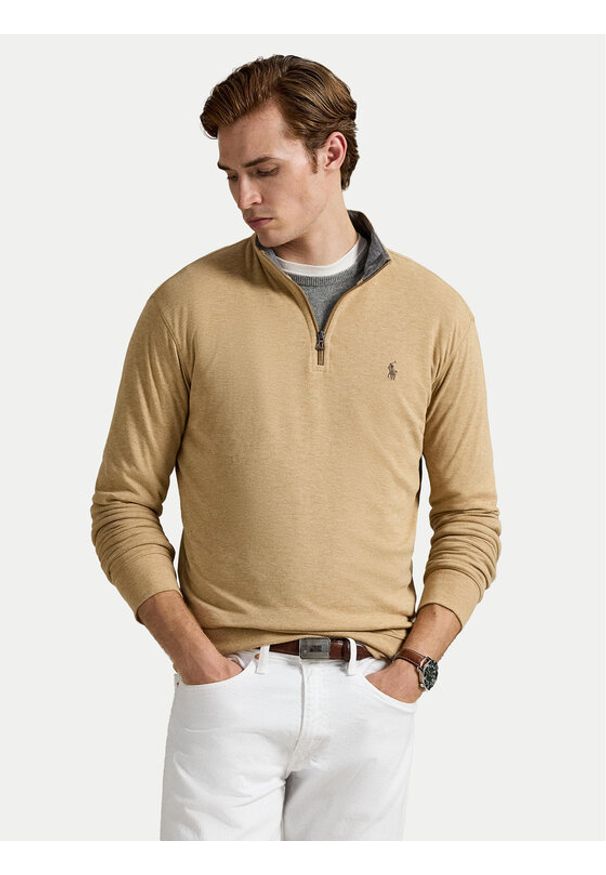 Polo Ralph Lauren Bluza 710812963063 Beżowy Regular Fit. Typ kołnierza: polo. Kolor: beżowy. Materiał: bawełna