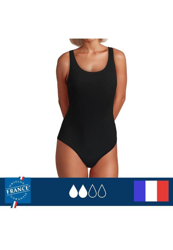 PLIM UNDERWEAR - Menstruacyjny jednoczęściowy strój kąpielowy klasyczny – średnia chłonność. Kolor: czarny