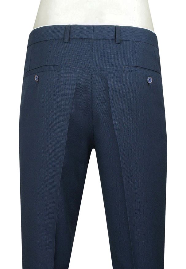 Męski, Taliowany Garnitur (Wesele, Studniówka) - Casino - Granat. Materiał: wiskoza, poliester