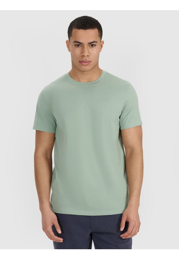 4f - 4F T-shirt regular gładki męski (2-pack) - multikolor S. Okazja: na co dzień. Kolor: wielokolorowy. Materiał: dzianina, bawełna, jersey. Długość rękawa: krótki rękaw. Długość: krótkie. Wzór: gładki. Styl: klasyczny, sportowy, casual