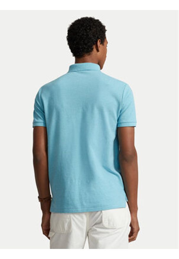 Polo Ralph Lauren Polo 710536856414 Błękitny Slim Fit. Typ kołnierza: polo. Kolor: niebieski. Materiał: bawełna