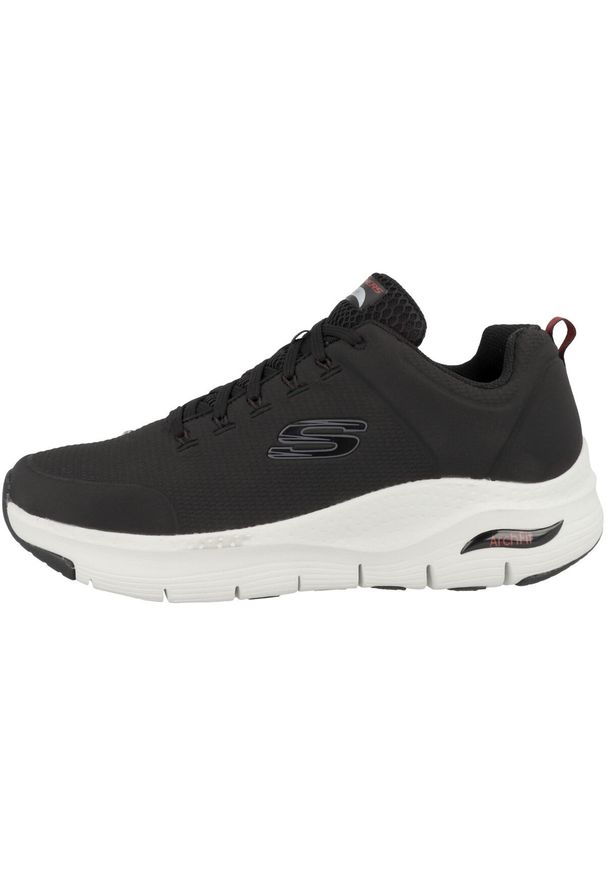 skechers - Buty do chodzenia męskie Skechers Arch Fit. Zapięcie: sznurówki. Kolor: czarny, wielokolorowy, biały. Materiał: syntetyk, materiał, tkanina. Szerokość cholewki: normalna. Sport: turystyka piesza