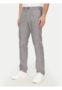 Tom Tailor Chinosy 1044713 Szary Relaxed Fit. Kolor: szary. Materiał: len