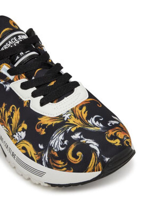 Versace Jeans Couture Sneakersy 78YA3SA1 Czarny. Kolor: czarny. Materiał: materiał
