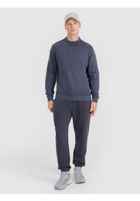 4f - 4F Bluza dresowa nierozpinana bez kaptura męska - szara S. Okazja: na co dzień. Typ kołnierza: bez kaptura. Kolor: szary. Materiał: dresówka. Wzór: gładki, ze splotem. Styl: klasyczny, casual, sportowy #2