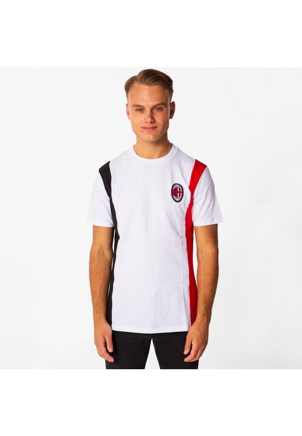 AC MILAN - Koszulka Minimalistyczna AC Milan. Kolor: biały. Sport: piłka nożna