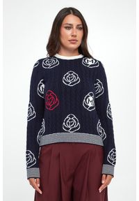 Marella Sport - Sweter damski wełniany Fumato MARELLA SPORT. Materiał: wełna. Styl: sportowy #3