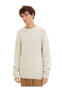Tom Tailor Denim Sweter 1033879 Beżowy Regular Fit. Kolor: beżowy. Materiał: bawełna, denim #5
